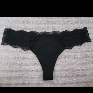 NWT Panties Victoria's Secret Dream Angels Thong Lace Color Black Size M